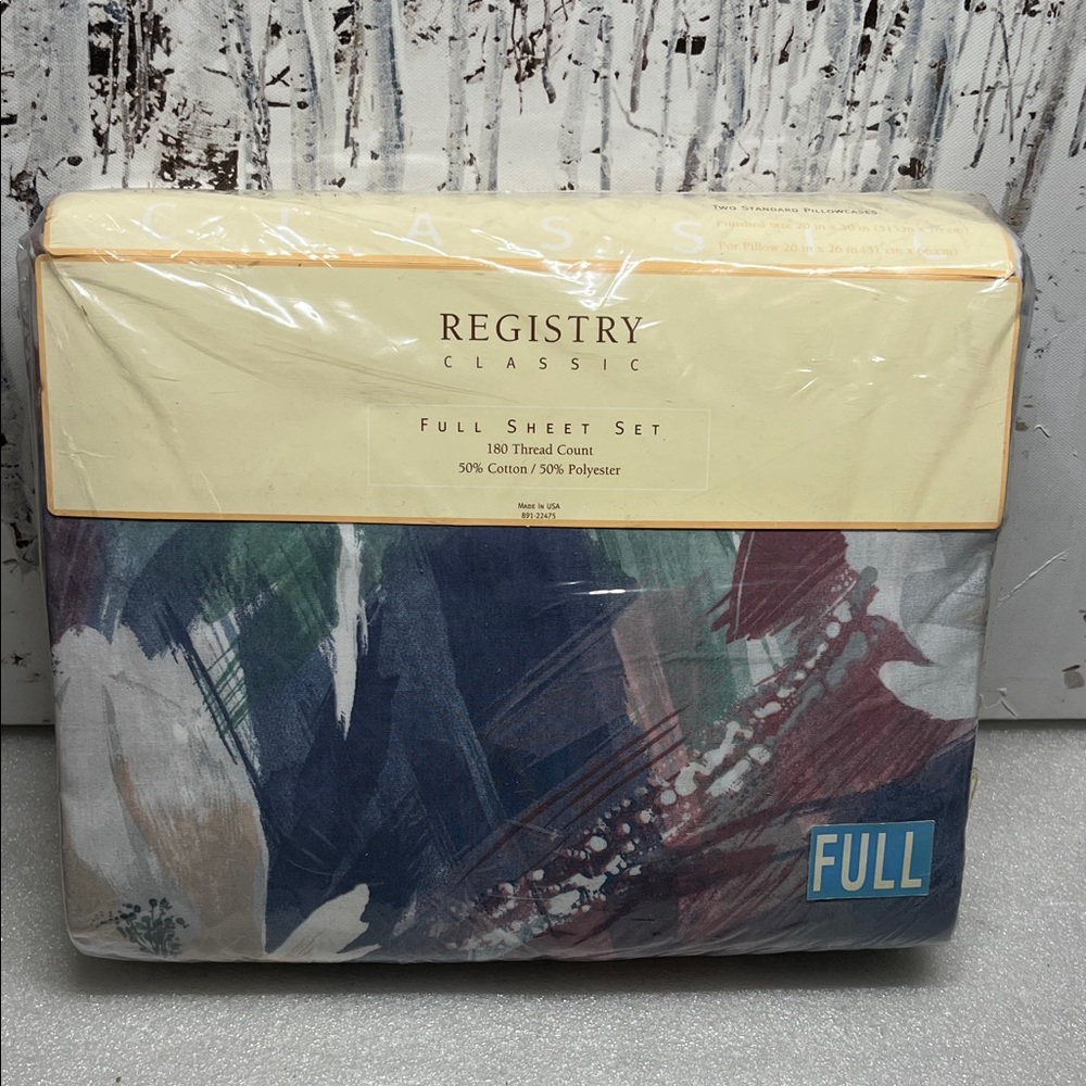 Registry Vintage Full/Double NEW Sheets USA Made